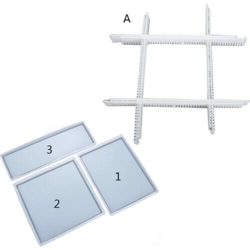 Silicone Resin Tray Mold Epoxy Resin Casting Mold for DIY Vanity Tray Jewelry Tray Serving Board and Serving Tray Mold