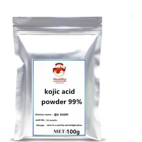 Hot Sale kojic Acid powder Pure 99% Cosmetics Grade Kojic Acid soap Skin Whitening Face Skin Care Anti-aging ISO Certified