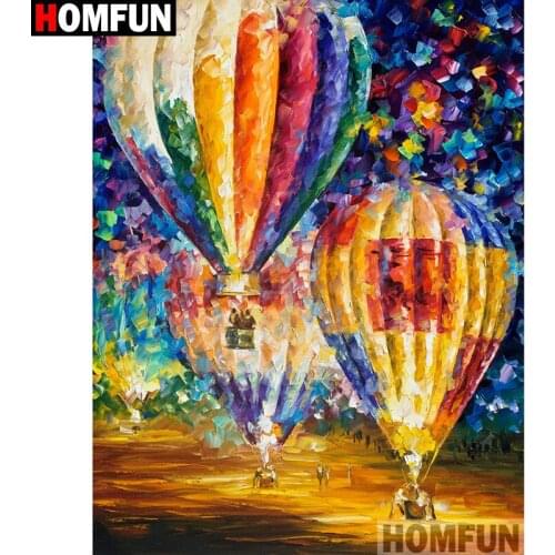 HOMFUN Full Square/Round Drill 5D DIY Diamond Painting "Oil painting hot air balloon" Embroidery Cross Stitch 5D Home A08163