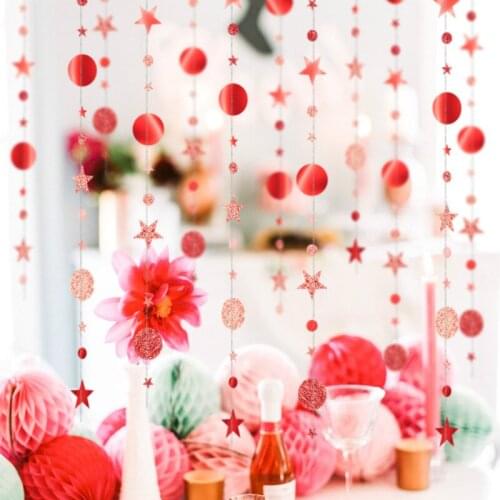 4M Twinkle Star Paper Garland Baby Shower Boy Girl First Birthday Party Decorations Kids Wedding Decor Christmas Party Supplies