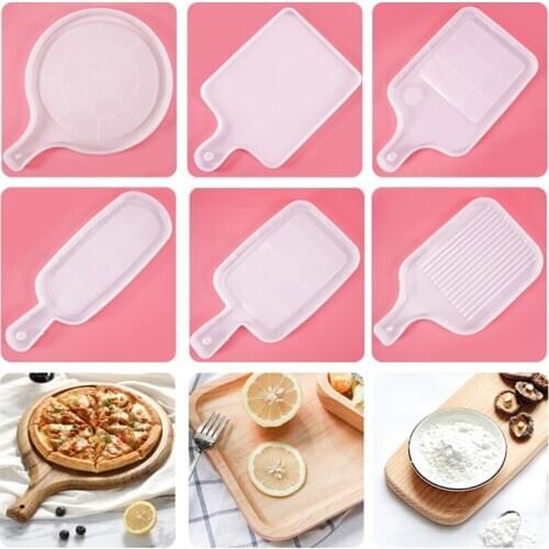 Crystal Epoxy Resin Mold Tray Plate Casting Silicone Mould DIY Crafts Cup Mat Making Tool