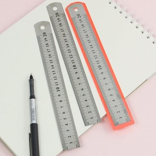 1 Pcs Stainless Steel Ruler Metal Ruler for Engineering School Office Drawing 20cm/30cm/40cm;school supplies stationery