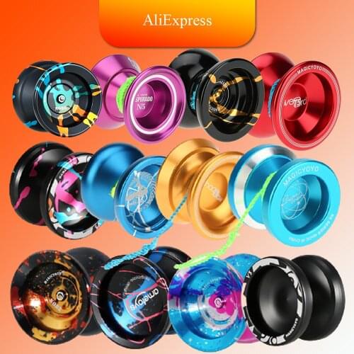 Magic YoyoY01 Professional Response Yoyo Classic Aluminum Alloy Metal Yoyo with Spinning String 10 Ball Stainless KK Bearing