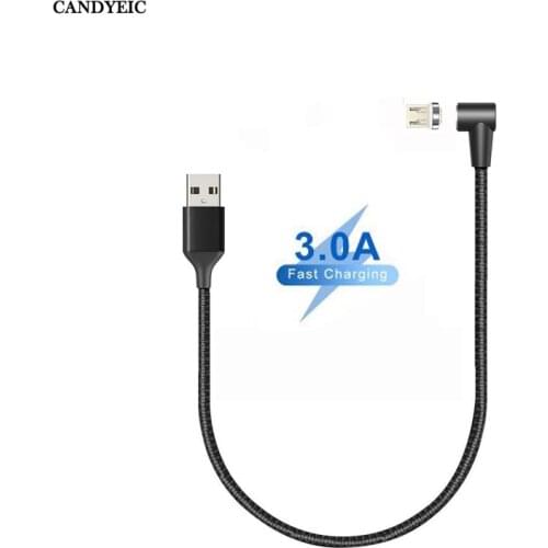 CANDYEIC Micro USB Charger Magnetic for Samsung Galaxy A6 (2018) Cable USB Elbow Design Play Games