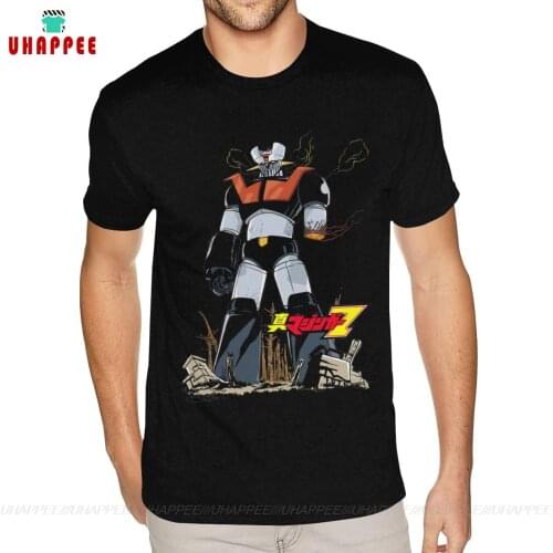 Mazinger Z Cartoon Anime T Shirts Short Sleeves Round Neck 100% Cotton Plus Size Tees Shirt
