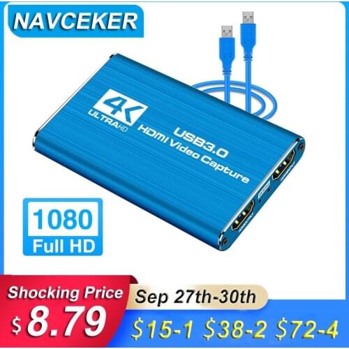 2021 Mini Video Capture Card USB 2.0 HDMI Video Grabber Recorder Box PS4 Game DVD Camcorder HD Camera Recording Live Streaming