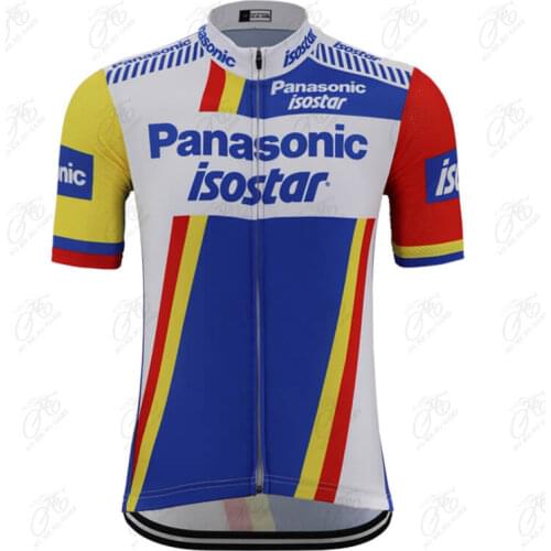 Summer Men Retro Cycling Jersey Blue Short Sleeve Bicycle Clothes Road MTB Racing Bike Clothing Maillot Ciclismo Hombre