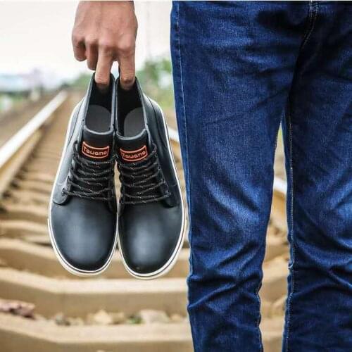 Men Black Brown Casual Leather Shoes Oxfords Suede Leather Mens Flats Spring Autumn Fashion Classic Waterproof Work Rain Shoes
