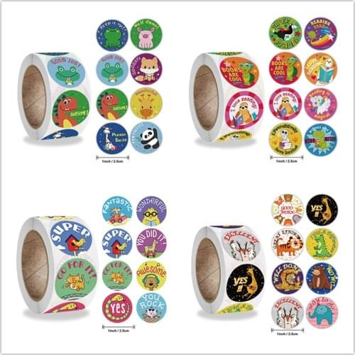 500 Pieces Cute Stickers Animal Design Multi Options Cartoon Toys Gifts Labels School Rewarding Seals