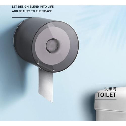 Wall-mounted Roll Paper Box Toilet Waterproof Tissue Box Toilet Paper Storage Box Household Paper Box Wash Towel Storage Box