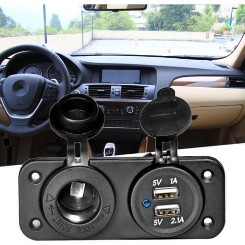 New 12V Dual Car Styling Cigarette Lighter Socket 2 USB Adapter Charger Digital Voltmeter Power Splitter Rechargeable Electronic