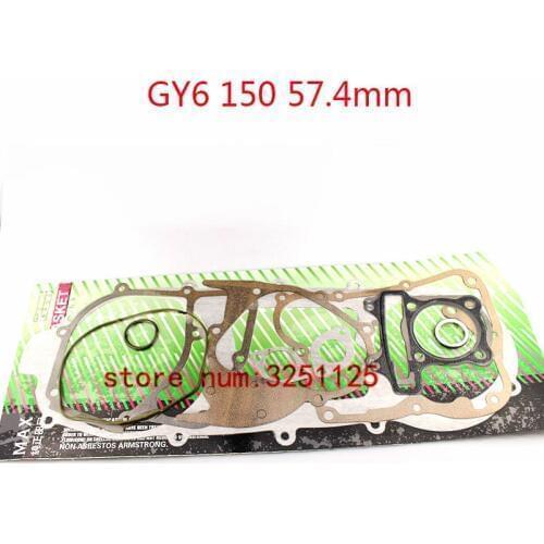 Complete Gasket Set for 4 stroke 150cc Scooter Moped ATV QUAD 157QMJ 1P57QMJ GY6-150 GY6 150 410mm Short-Case
