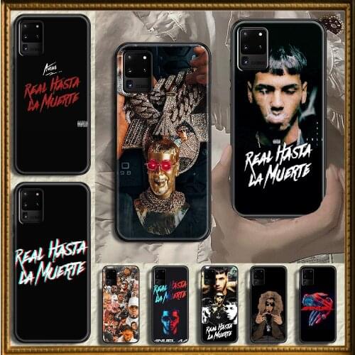 Rapper Anuel AA Phone case For Samsung Galaxy Note 4 8 9 10 20 S8 S9 S10 S10E S20 Plus UITRA Ultra black tpu coque silicone