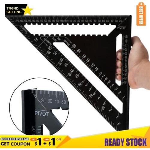 LAMEZIA 7/12 Inch Triangle Ruler Straight Angle Rule Measuring Instrument Woodworking Cartographic Tools