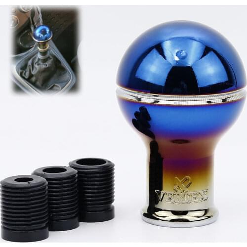 VERTEX Burnt Blue Style Aluminum Gear Shift Knob Shifter Lever Head for Universal Car Baking blue