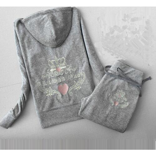 Spring / Autumn 2019 Brand Women Velvet Fabric Velor Tracksuit Women Suit Tracksuit Sweatshirts And Size Pants S-XXXL