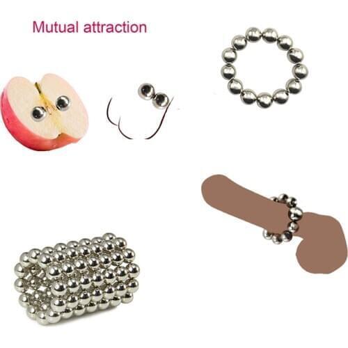 Female Metal Strong Magnetic Breast Beads Nipple Clamps Clips Cock Ring Ball Lock Stretcher Scrotum Bondage Sex Toys For Woman