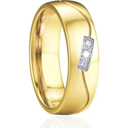 Stainless Steel Rings for Women with AAA CZ Stones Classical Lover Couple Rings Female Fashion Jewelry anillos