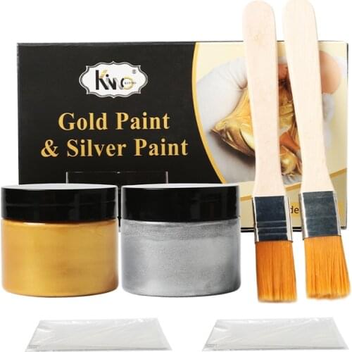 50ml/pc Gold Paint Metallic acrylic paint,waterproof not faded for Statuary Coloring DIY hand painted graffiti Varnish Coating