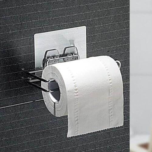 Stainless Steel Bathroom Toilet Paper holder Roll Holder Tissue Bar Holder Punch-free wall hanger storage rack 5013
