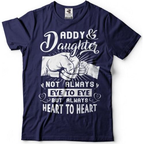 Dad Daughter Mens T-Shirt Fathers Day Gift Shirt Dad Of Daughter Men Creative Casual Short Sleeve Novelty Funny Tees