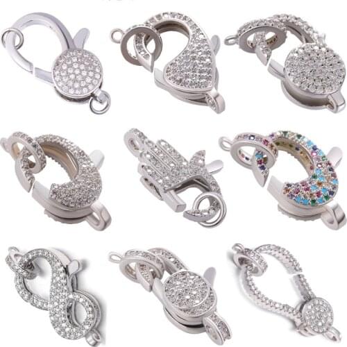 Juya DIY Decorative Fasteners Locks Lobster Clasps Accessories For Needlework Natural Stones Pearls Beading Jewelry Making