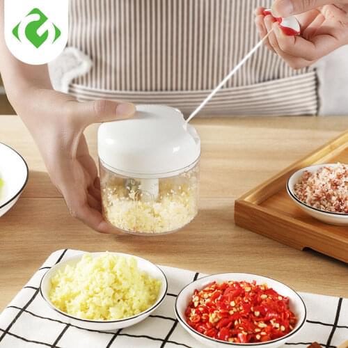 Kitchen Mini Garlic Crusher Home Cooking Vegetable Ginger Juicer Manual Food Processor Shredder Multifunctional Blender Tool