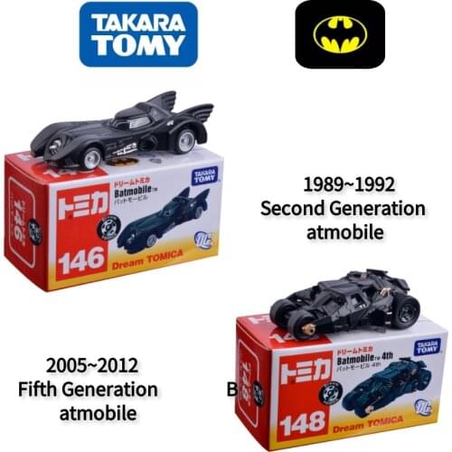 TOMY-Alloy Series Gothams Hero Batmans Vehicle Batmobile Simulation And Exquisite Childrens Toys Small Model Collection Gift
