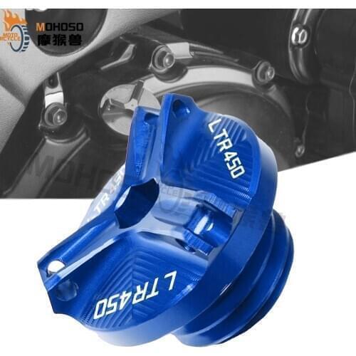 Motorcycle ATV CNC Aluminum Engine Oil Filter Cup Plug Cover screws For Suzuki LTR450 LTR-450 2006 2007 2008 2009 2010 2005 2004