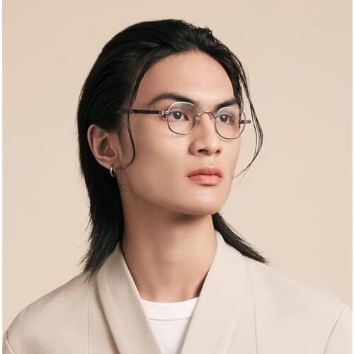 Japanese Handmade Small Square Titanium Acetate Glasses Frame Men Retro KMN-131 Eyeglasses Women Myopia Reading Prescription