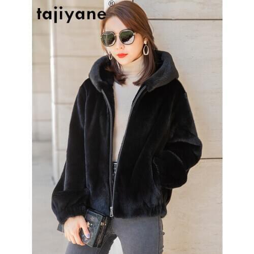 Tajiyane Winter Clothing Women 2020 Real Fur Coats for Woman Natural Mink Fur Jackets Womens Clothes Slim Mujer Parkas TN437