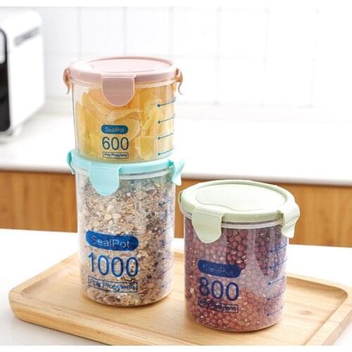 1PCS Kitchen Organize Tools Food Storage Box Plastic Kitchen Grain Storage Dried Fruit Keep Storage Box Container Bottle Case