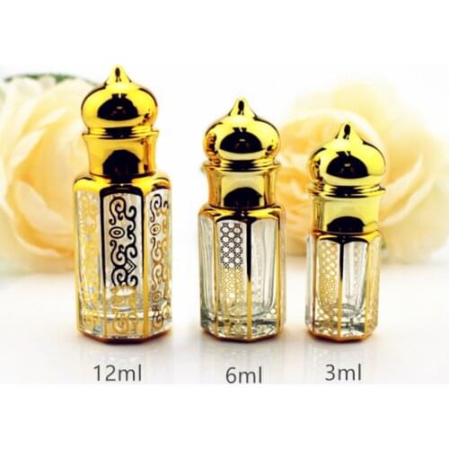 10pcs/lot 3ml 6ml 12ml Mini Empty Glass Perfume Bottles Dropper Essential Oil Bottles Vials with Glass Sticker