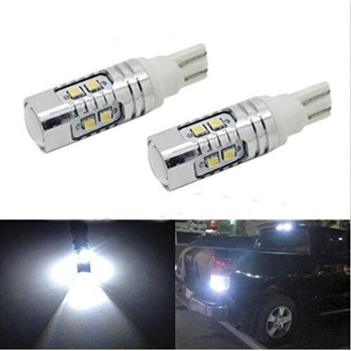 2Pcs 50W T10,158,161,168,194,W5W,2886X,921,912 Samsung 2323 Chip LED Reverse Backup Light Bulbs Error Free Warning Side Light
