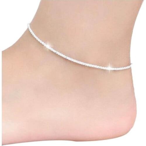 2021 Summer New Simple Star Anklet Silver Plated Anklet Womens Bracelet Womens Exquisite Linen Anklet Anklets for Women