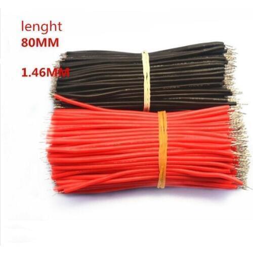50pcs/lot 8cm UL3239 high quanlity 26AWG electric wire cooper tin plating High temperature resistant Silicone wire
