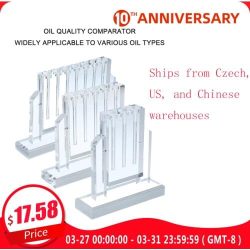 3/5/7 Tubes Automobile Oil Quality Comparator Transmission Oil Viscosity Tester Comparator Transparent Glass Tester Car Styling