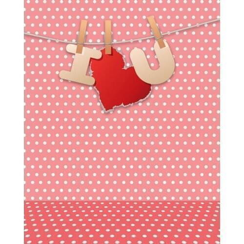 I Love You Photography Backdrops Photo Props Studio Background 5x7ft