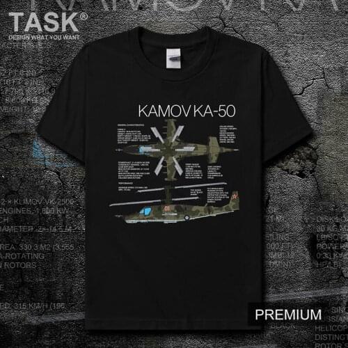 Russian Kamov Ka50 Black Shark Attack Helicopter Printed T-Shirt Summer Cotton Short Sleeve O-Neck Mens T Shirt New S-3XL