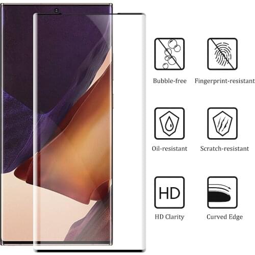 Curved Tempered Glass For Samsung Galaxy Note 20 Ultra Note20 Full Cover Screen Protector Glass Protective Film For Note 20