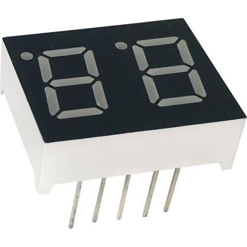 MCIGICM 100pcs 7 segment common Cathode 2 Bit digital Tube 0.4" 0.4in. Red LED Display 7 segmentos LED Digital tube