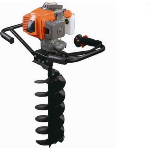 63cc Power Earth Auger gas power post hole digger ground drilling tool earth auger ice auger digging 200mm bit