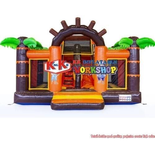KK Factory Hot sale Inflatable pirate Bouncy Castle with slide for home garden party events hire