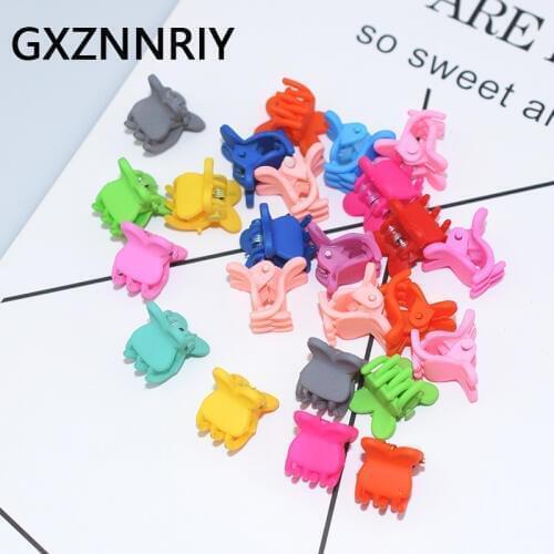 New Fashion 24pcs/lot Plastic Hair Clips for Girls Small Crab Claw Clip Baby Kids Claws Hair Accessories Women Hairclips Gifts