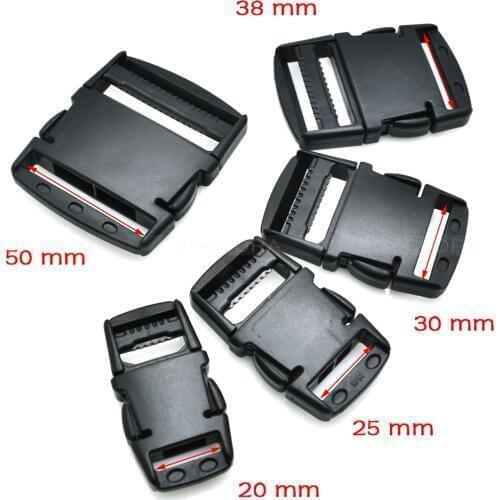 Webbing Size 20mm 25mm 32mm 38mm 50mm Plastic Side Release Bump Buckle for Backpack Straps Luggage Outdoor Sports Bag