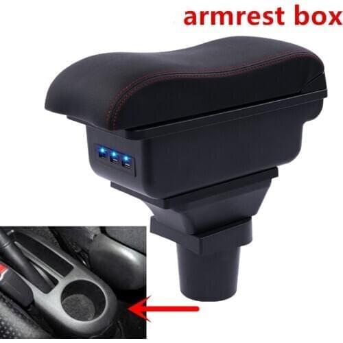For Toyota Yaris armrest box central Store content Storage Vios armrest box with cup holder ashtray USB interface