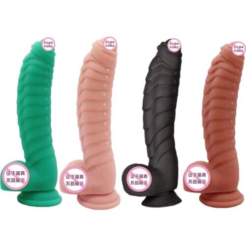 Realistic Dildo Soft Liquid Silicone Huge Dinosaur Scales Penis With Suction Cup Sex Toys For Woman Strapon Masturbation S0292