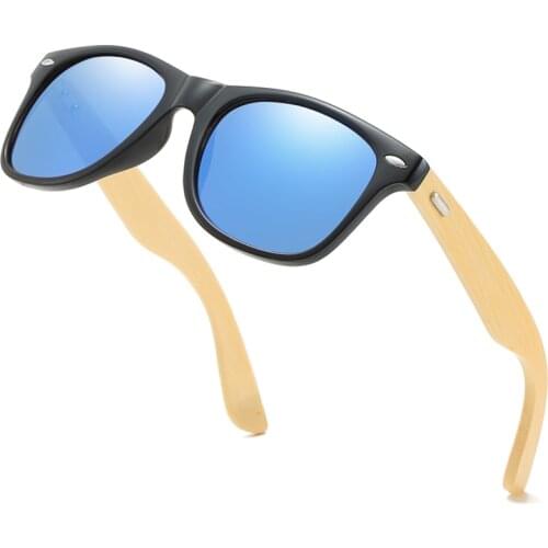 Color Bamboo Sunglasses Men Wooden Sunglasses Women Brand Designer Mirror Original Wood Sun Glasses Retro De Sol Masculino