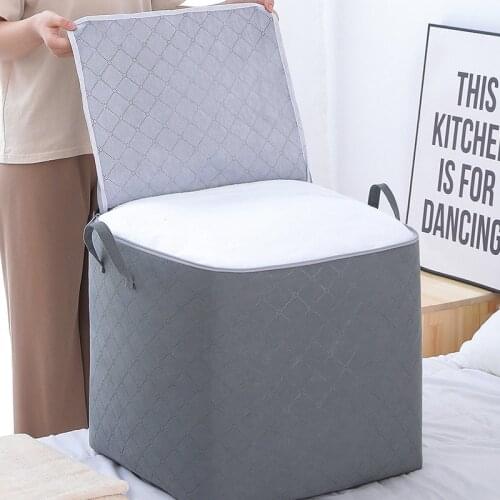 Clothing Storage Bag Foldable Large Capacity Dustproof Waterproof Clothes Organizer Storage Box for Home Wardrobe Storage