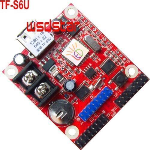 TF-S6U New Design USB LED controller 1280*16 320*32 1*HUB08+2*HUB12 Single & Dual color LED controller card